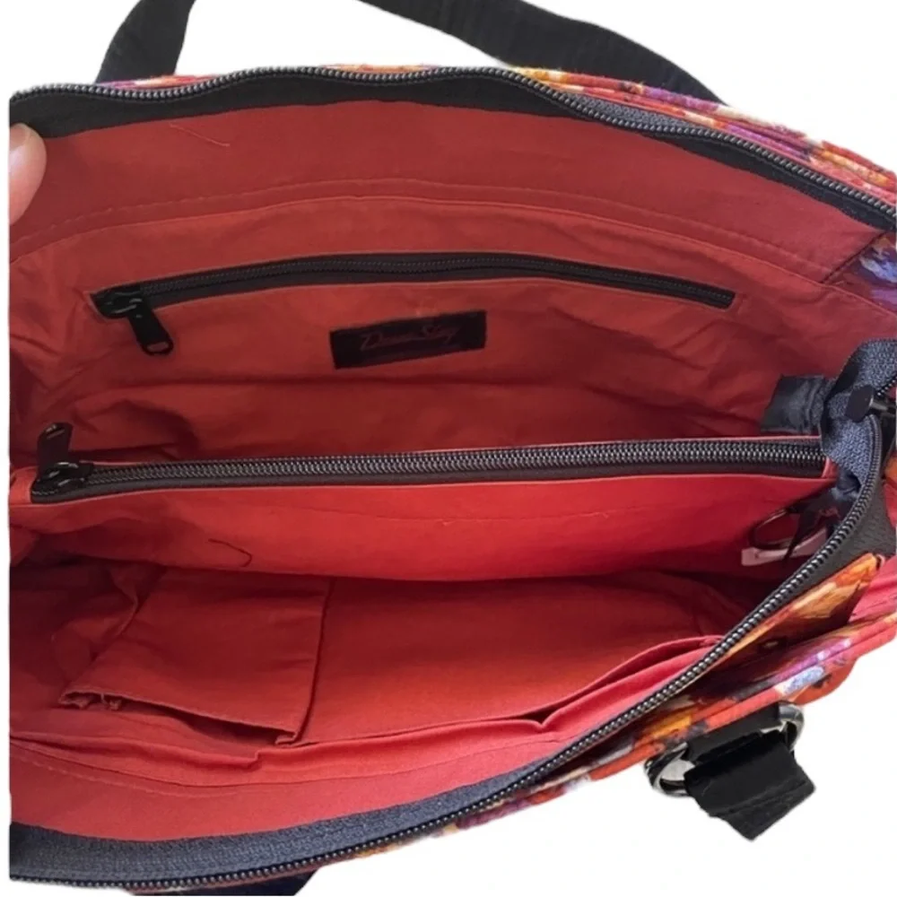 Donna Sharp "Poppy Field" Leah Tote, Handbag Purse Floral Casual Spring Summer - Picture 8 of 13